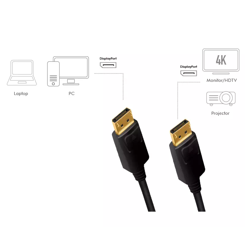 Cordon DisplayPort 1.2 CCS en 1,00m, CD0100