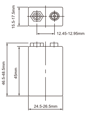 Pile 9 Volts 6LR61 Alcaline - 6LR61B1