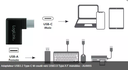 Adaptateur USB3.2 Type-C M coudé vers USB3.0 Type A F monobloc - AU0055