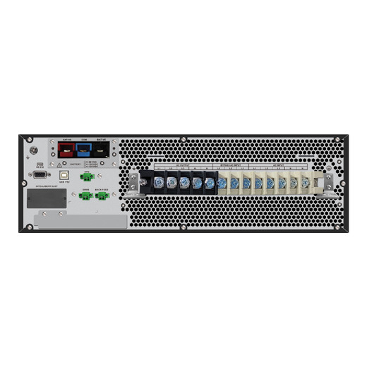 Onduleur APC Easy UPS On-Line, 20 kVA/20 kW, montage en rack 9U, 230 V, prise 3 fils (1P+N+E), emplacement pour carte intelligente, écran LCD, autonomie prolongée, avec kit de rails