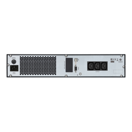 Onduleur APC Easy UPS On-Line, 1 000 VA/800 W, montage en rack 2U, 230 V, 3 prises IEC C13, emplacement pour carte intelligente, écran LCD, sans kit de rails