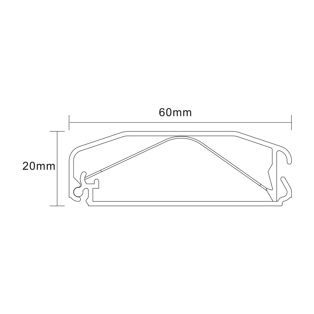 Goulotte Aluminium 1,10m - Blanc 