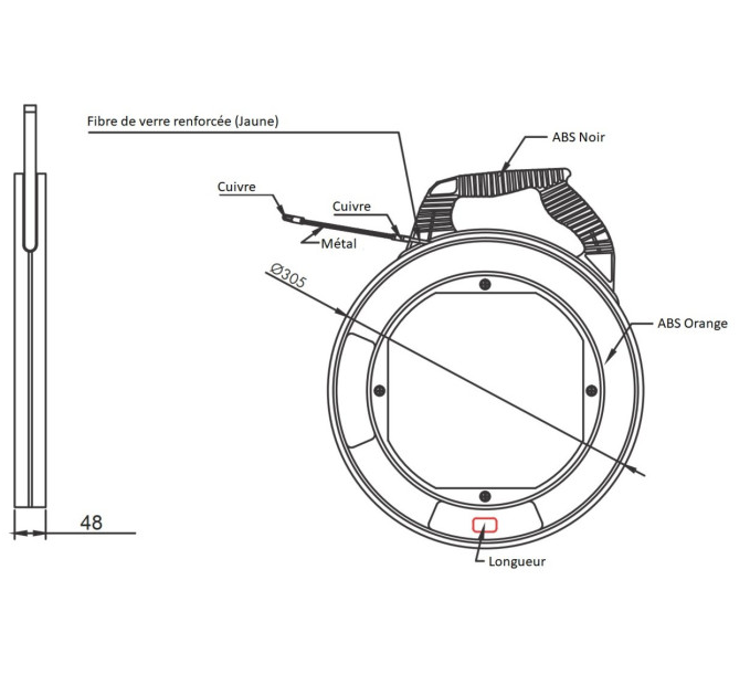 DEXLAN Aiguille de tirage fibre de verre 4 mm - Long. 30M 