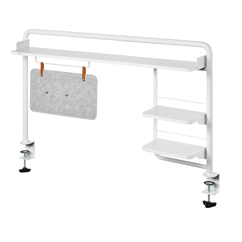 Support pour bureau à pince, 1161x218x757mm, blanc 