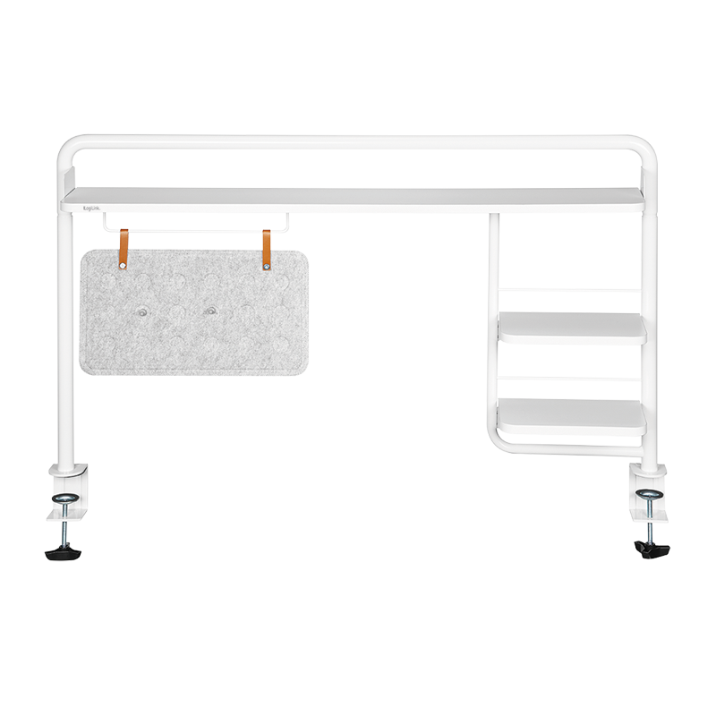 Support pour bureau à pince, 1295x218x757mm, blanc 