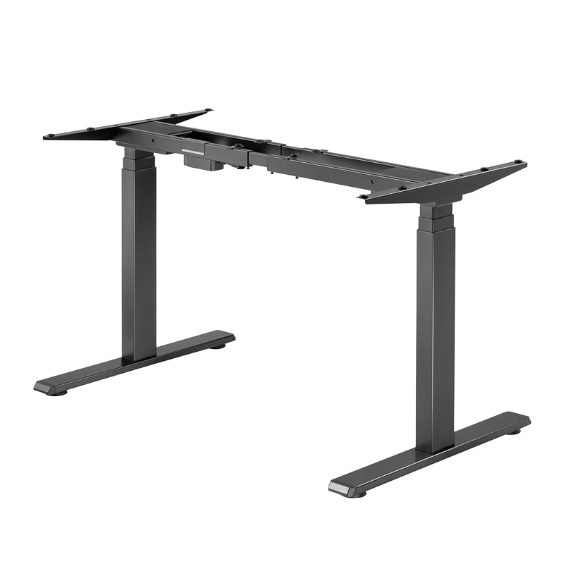 Pied de bureau réglable électriquement, pieds télescopiques triples, 2 moteurs, noir 