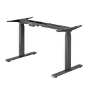 Pied de bureau réglable électriquement, pieds télescopiques triples, 2 moteurs, noir 