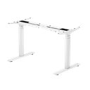 Pied de bureau réglable électriquement, pieds télescopiques triples, 2 moteurs, blanc 