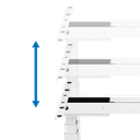 Pied de bureau réglable électriquement, pieds télescopiques triples, 2 moteurs, blanc 
