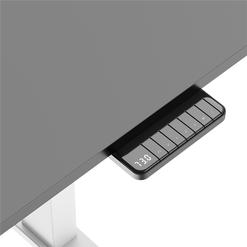 Pied de bureau réglable électriquement, pieds télescopiques triples, 2 moteurs, blanc 