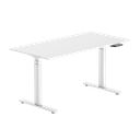 Pied de bureau réglable électriquement, pieds télescopiques triples, 2 moteurs, blanc 