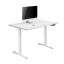 Pied de bureau réglable électriquement, pieds télescopiques triples, 2 moteurs, blanc 