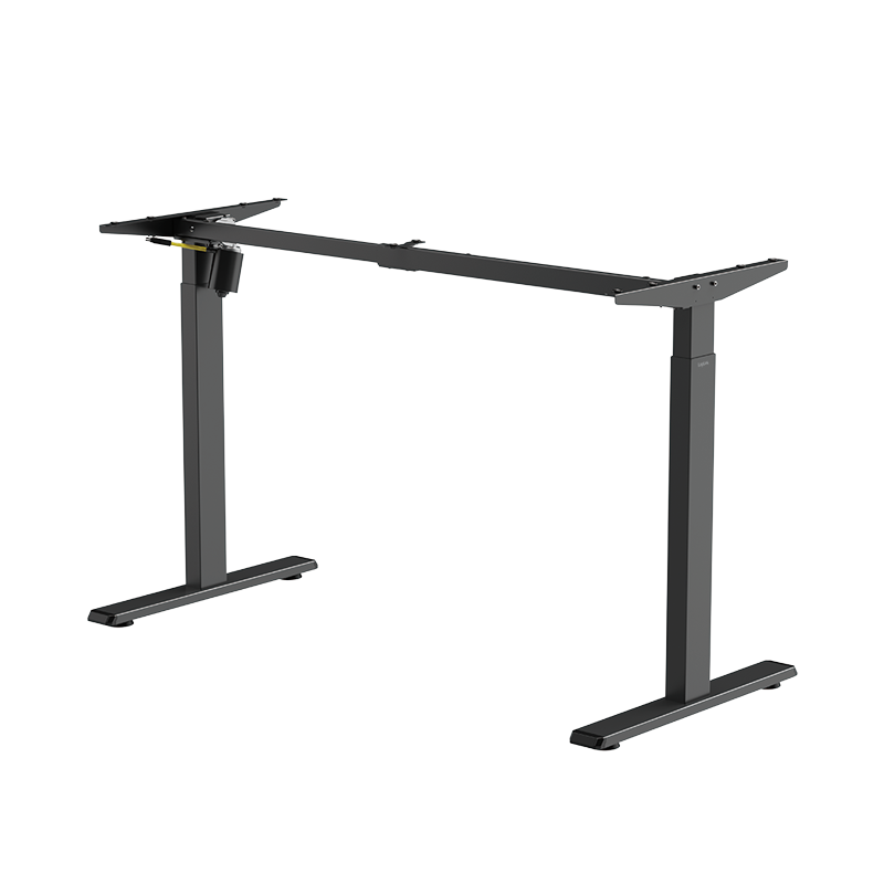 Pied de bureau assis-debout à réglage électrique, 1 moteur, 710–1 190 mm, noir 
