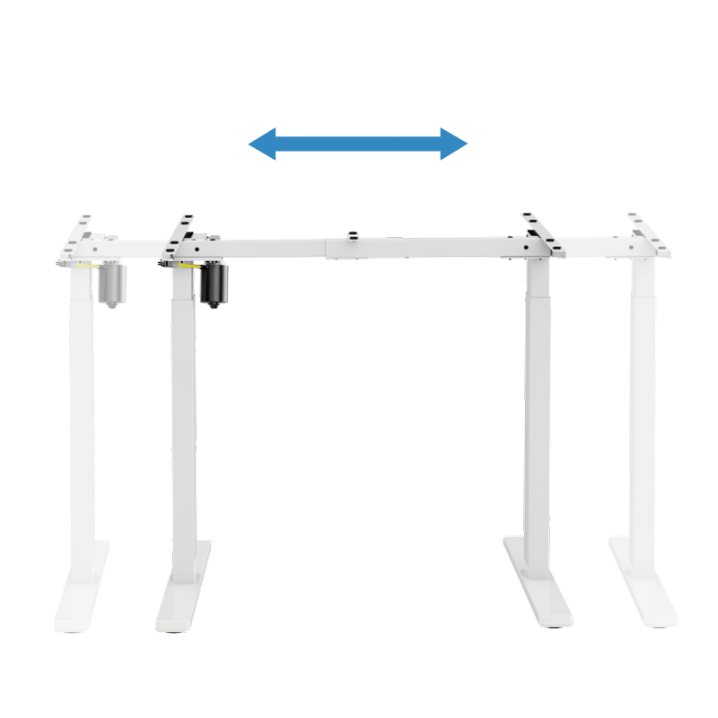Pied de bureau assis-debout à réglage électrique, 1 moteur, 710–1 190 mm, blanc 
