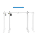 Pied de bureau assis-debout à réglage électrique, 1 moteur, 710–1 190 mm, blanc 