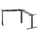 Structure de bureau assis-debout réglable électriquement, 3 moteurs, incliné à 120° 