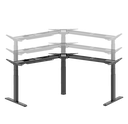 Structure de bureau assis-debout réglable électriquement, 3 moteurs, incliné à 120° 