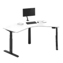 Structure de bureau assis-debout réglable électriquement, 3 moteurs, incliné à 120° 