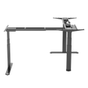 Structure de bureau assis-debout à réglage électrique, 3 moteurs, forme en L à 90° 