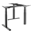 Structure de bureau assis-debout à réglage électrique, 3 moteurs, forme en L à 90° 