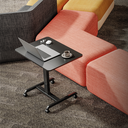 Poste de travail assis-debout à réglage électrique, 1 moteur, enroulable, noir 