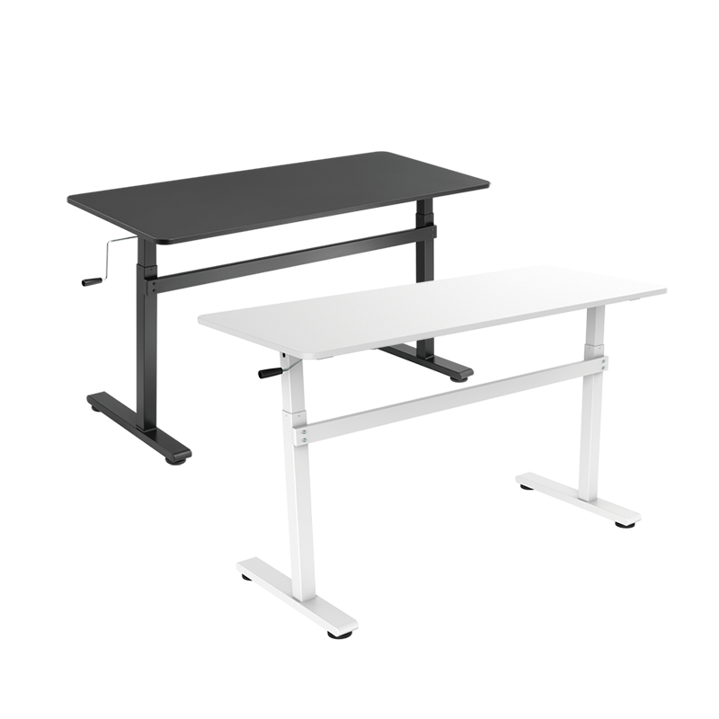 Bureau assis-debout réglable manuellement 