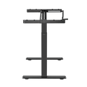 Structure de bureau assis-debout à réglage manuel, pieds télescopiques en 2 parties, noir 