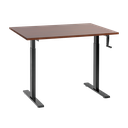 Structure de bureau assis-debout à réglage manuel, pieds télescopiques en 2 parties, noir 