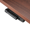 Structure de bureau assis-debout à réglage manuel, pieds télescopiques en 2 parties, noir 