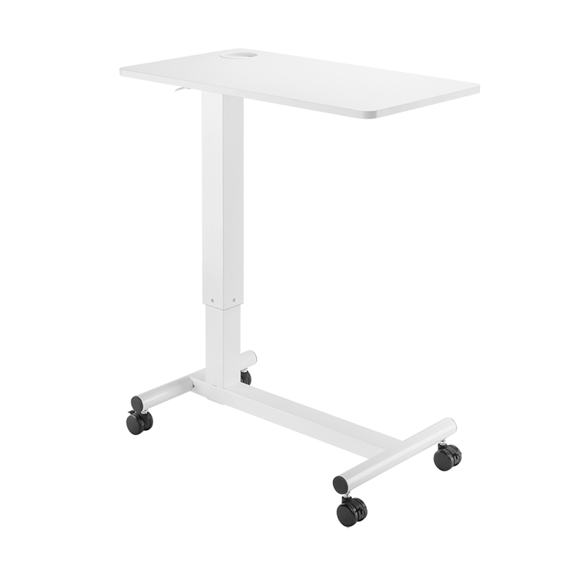Chariot mobile table de lit avec ressort à gaz, réglable en hauteur 