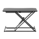 Convertisseur de bureau assis/debout avec plateau pour clavier, jusqu'à 15 kg, réglable, noir 