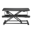 Convertisseur de bureau assis/debout avec plateau pour clavier, jusqu'à 20 kg, réglable électriquement, noir 
