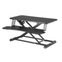 Convertisseur de bureau assis/debout avec plateau pour clavier, jusqu'à 20 kg, réglable électriquement, noir 