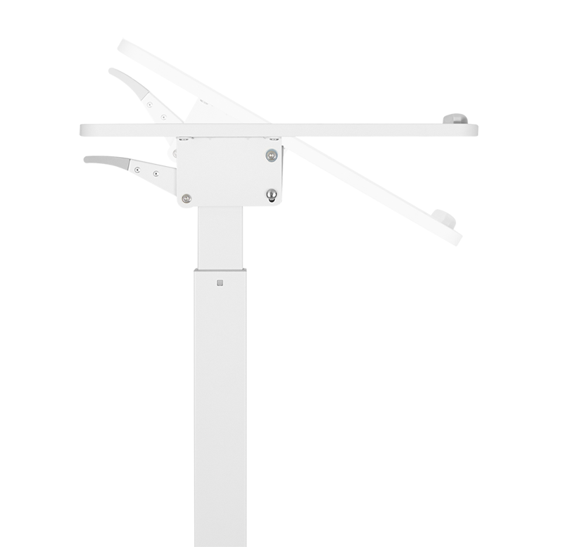 Poste de travail assis-debout, mobile, réglage pneumatique de la hauteur 