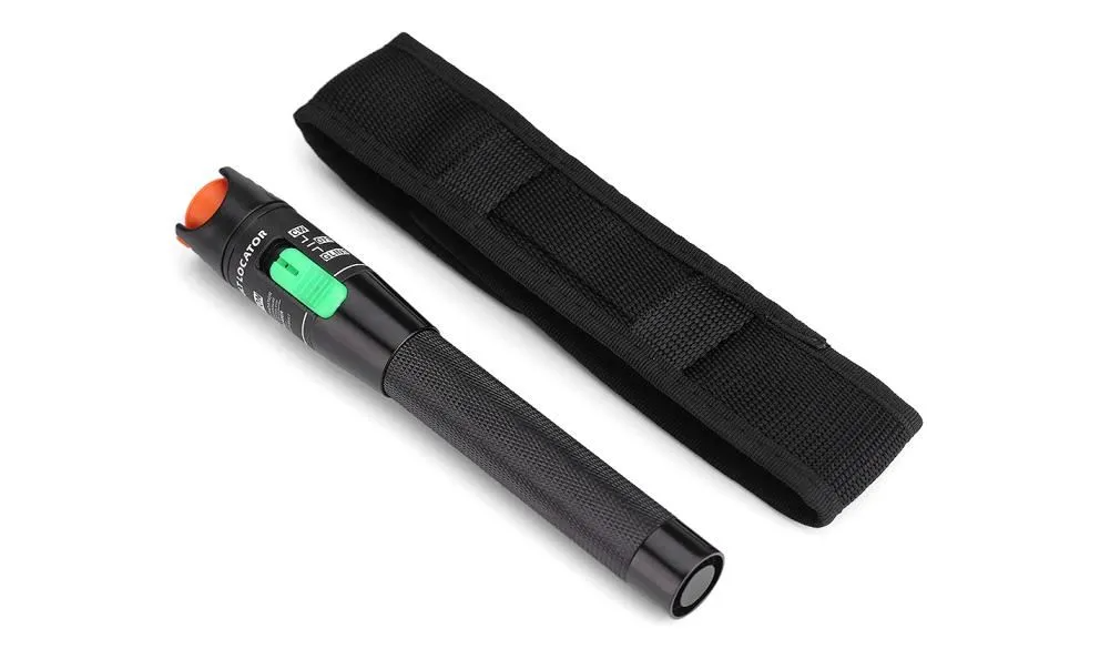 Testeur de Câble Fibre Optique - 30 mW - Laser Rouge - Aluminium Noir - 30 m