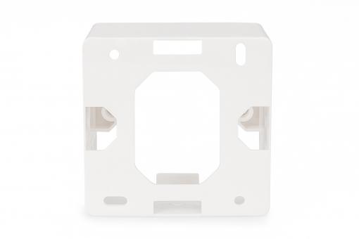 DIGITUS Professional Cadre de montage en saillie pour boîtiers vides Keystone de 80 x 80 mm, de type français