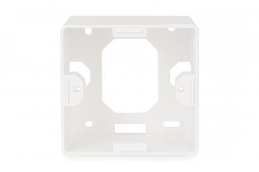 DIGITUS Professional Cadre de montage en saillie pour boîtiers vides Keystone de 80 x 80 mm, de type français