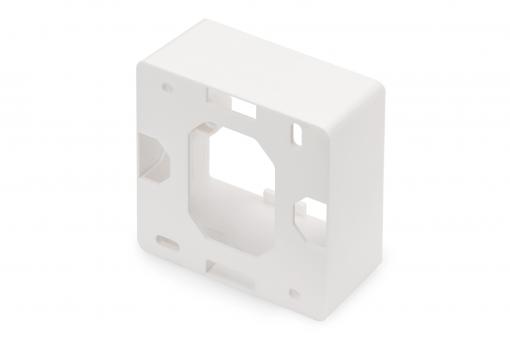 DIGITUS Professional Cadre de montage en saillie pour boîtiers vides Keystone de 80 x 80 mm, de type français