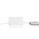 Blue lounge cablebox blanc