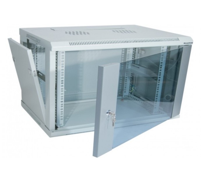 Coffret 19" 15U gris prof 450 mm