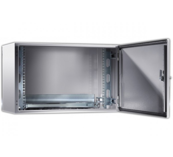 [1500055] Coffret mural pivotant étanche 19" 8U profondeur 473 mm (gris)