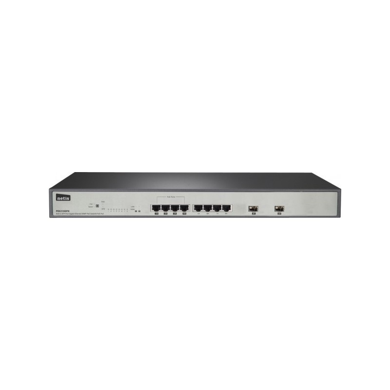 Netis PE6310GFH Switch L2 8P Gigabit dont 4 PoE+ 75W + 2SFP