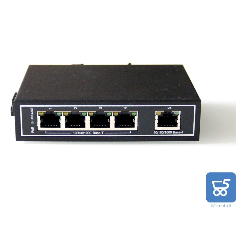 Switch industriel 5 ports 10/100 Montage rail DIN ou Mural