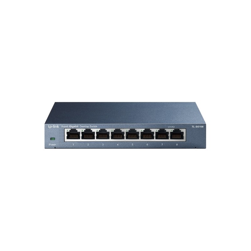 [1100201] Switch Réseau Ethernet - 8 ports 10/100 Boitier METAL