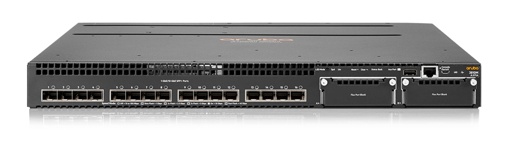 [1100706] Switch H P Enterprise Aruba 3810M 16SFP+ 2-slot Switch Géré L3 1U Noir