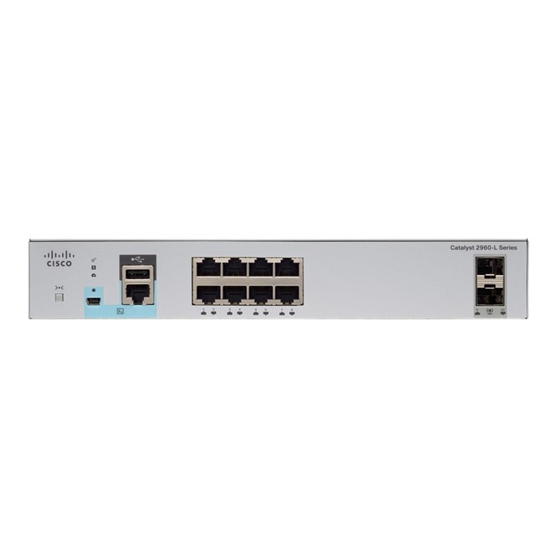Cisco Catalyst 2960L-8TS-LL  Commutateur - Géré - 8 x 10/100/1000 + 2 x Gigabit SFP