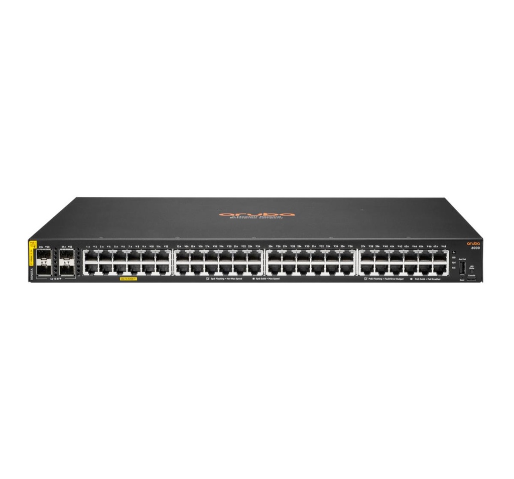[1101117] Switch HP Enterprise Aruba 6000 48G Class4 PoE 4SFP 370W Géré L3 Gigabit Ethernet (10/100/1000) 