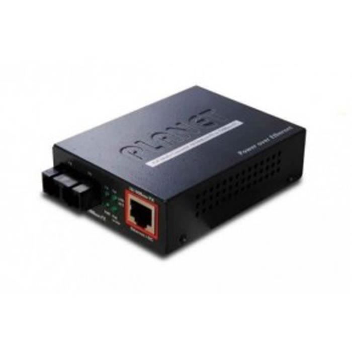 [1102010] Planet FTP802 CONV. fibre 100FX 2KM - RJ45 Injecteur PoE ...