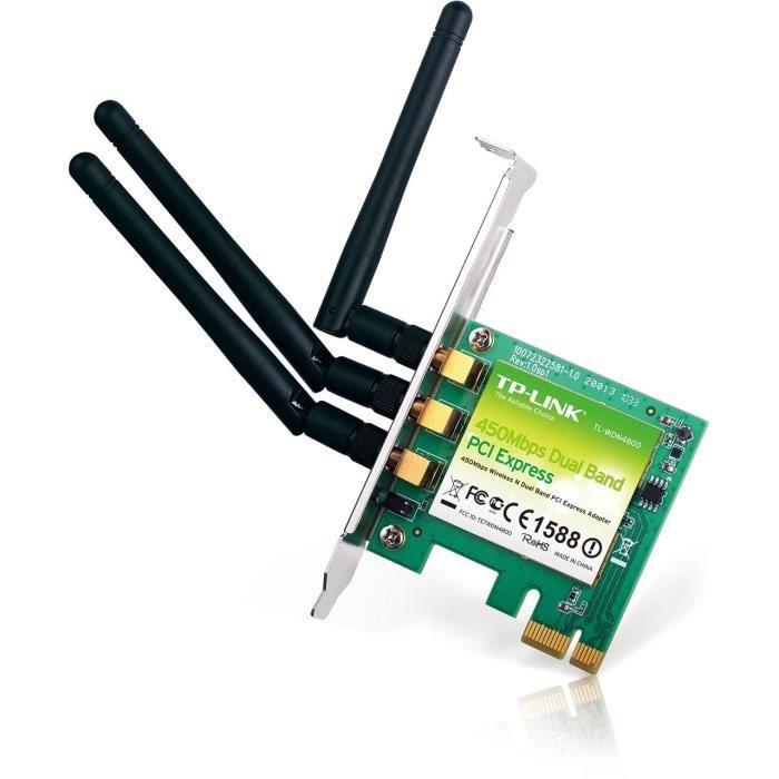 [1104308] Tp-link carte PCIe WiFi 11n 450MBPS dual band 2,4 + 5GHz