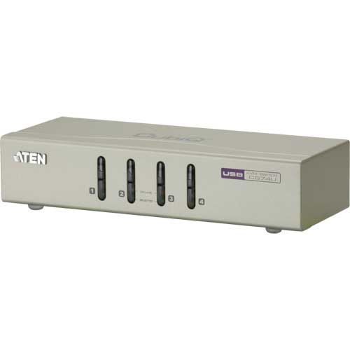 Aten CS74U KVM 4 ports USB + Audio + cables